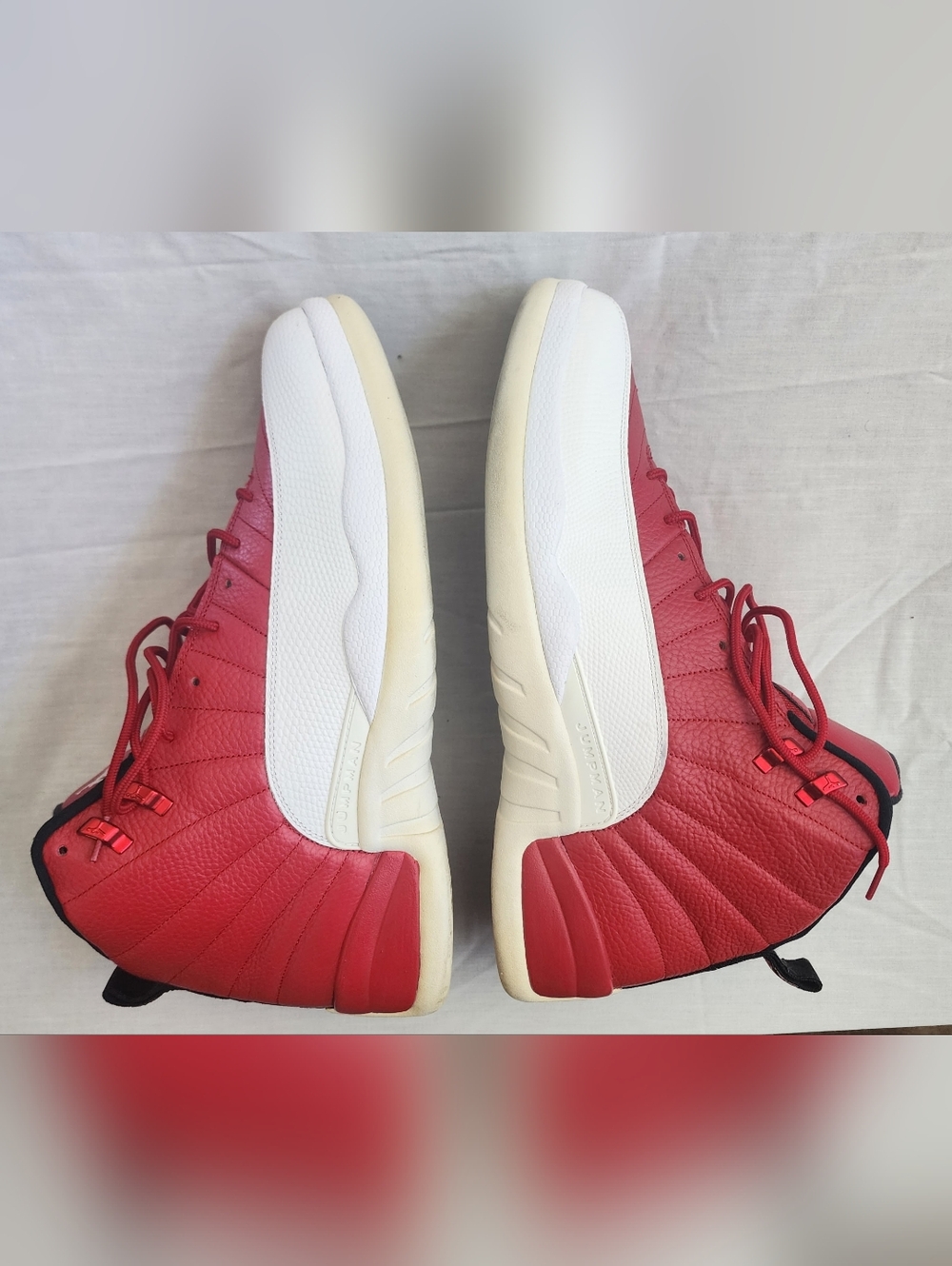 Jordan 12 Red And White Size 16.